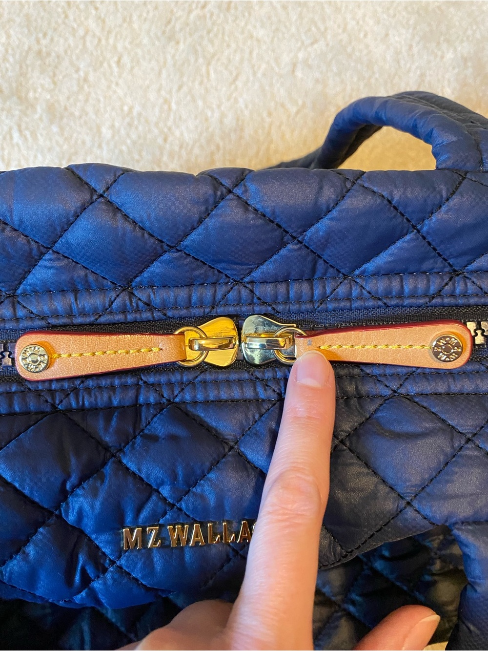 MZ Wallace Medium Sutton Navy/Black Colorblock Original - Picture 8 of 11